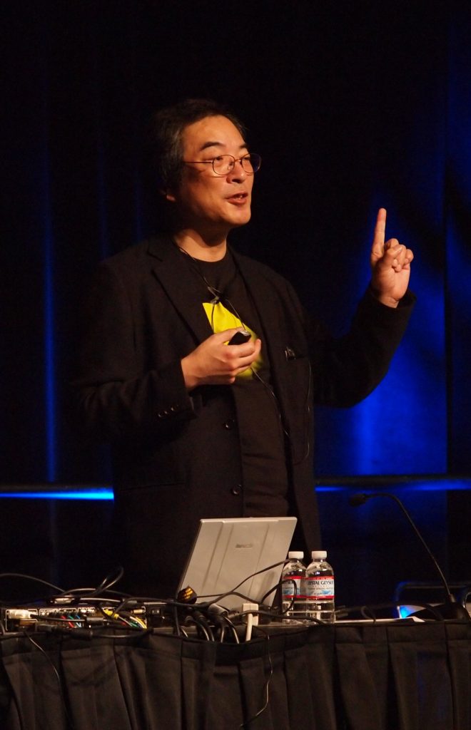 Toru Iwatani, creator of Pac-Man, at the Game Developers Conference